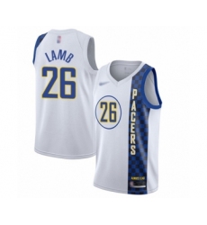 Men's Indiana Pacers #26 Jeremy Lamb Swingman White Basketball Jersey - 2019 20 City Edition
