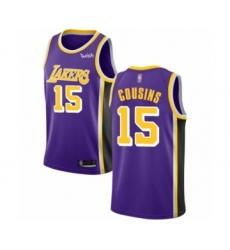 Women's Los Angeles Lakers #15 DeMarcus Cousins Authentic Purple Basketball Jersey - Statement Edition
