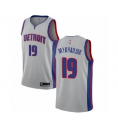 Youth Detroit Pistons #19 Sviatoslav Mykhailiuk Swingman Silver Basketball Jersey Statement Edition