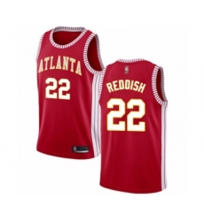 Men's Atlanta Hawks #22 Cam Reddish Authentic Red Basketball Jersey Statement Edition
