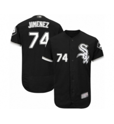 Men's Chicago White Sox #74 Eloy Jimenez Black Alternate Flex Base Authentic Collection Baseball Jersey