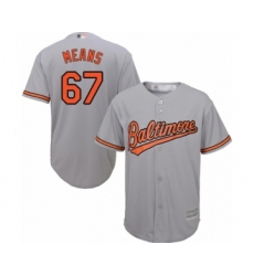 Men's Baltimore Orioles #67 John Means Replica Grey Road Cool Base Baseball Jersey