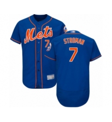Men's New York Mets #7 Marcus Stroman Royal Blue Alternate Flex Base Authentic Collection Baseball Jersey