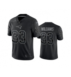 Men's New England Patriots #33 Joejuan Williams Black Reflective Limited Stitched Football Jersey