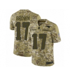 Men's New England Patriots #17 Antonio Brown Limited Camo 2018 Salute to Service Football Jersey