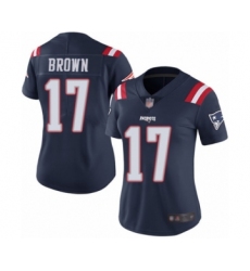 Women's New England Patriots #17 Antonio Brown Limited Navy Blue Rush Vapor Untouchable Football Jersey