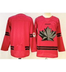 Men's Canada Hockey Blank Red Stitched Jersey