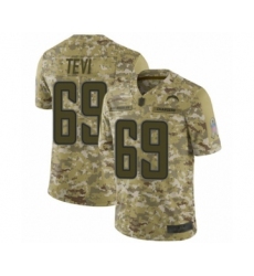 Youth Los Angeles Chargers #69 Sam Tevi Limited Camo 2018 Salute to Service Football Jersey