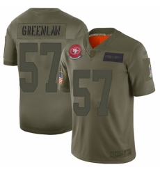 Youth San Francisco 49ers #57 Dre Greenlaw Limited Camo 2019 Salute to Service Football Jersey