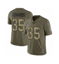 Youth Baltimore Ravens #35 Gus Edwards Limited Olive Camo Salute to Service Football Jersey
