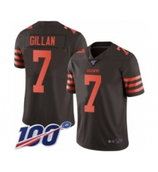 Men's Cleveland Browns #7 Jamie Gillan Limited Camo 2018 Salute to Service Football Jersey