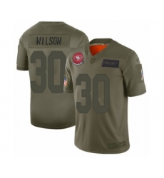 Women's San Francisco 49ers #30 Jeff Wilson Limited Camo 2019 Salute to Service Football Jersey