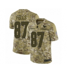 Men's Houston Texans #87 Darren Fells Limited Camo 2018 Salute to Service Football Jersey