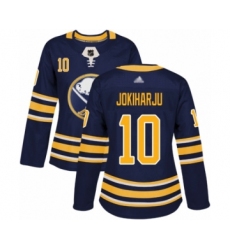 Women's Buffalo Sabres #10 Henri Jokiharju Authentic Navy Blue Home Hockey Jersey