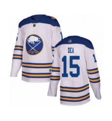 Men's Buffalo Sabres #15 Jean-Sebastien Dea Authentic White 2018 Winter Classic Hockey Jersey