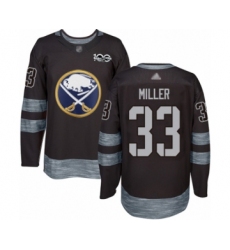 Men's Buffalo Sabres #33 Colin Miller Authentic Black 1917-2017 100th Anniversary Hockey Jersey