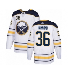 Men's Buffalo Sabres #36 Andrew Hammond Authentic White Away Hockey Jersey