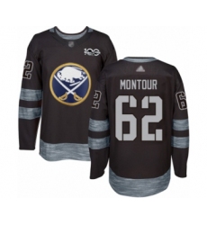 Men's Buffalo Sabres #62 Brandon Montour Authentic Black 1917-2017 100th Anniversary Hockey Jersey