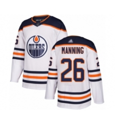 Youth Edmonton Oilers #26 Brandon Manning Authentic White Away Hockey Jersey