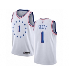 Women's Philadelphia 76ers #1 Mike Scott White Swingman Jersey - Earned Edition
