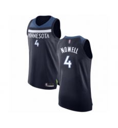 Men's Minnesota Timberwolves #4 Jaylen Nowell Authentic Navy Blue Basketball Jersey - Icon Edition