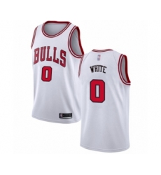 Youth Chicago Bulls #0 Coby White Swingman White Basketball Jersey - Association Edition