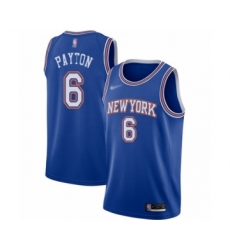 Women's New York Knicks #6 Elfrid Payton Authentic Blue Basketball Jersey - Statement Edition