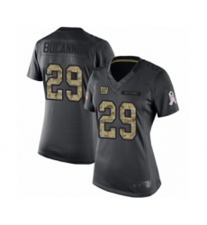 Women's New York Giants #29 Deone Bucannon Limited Black 2016 Salute to Service Football Jersey