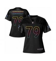 Women's Dallas Cowboys #79 Michael Bennett Game Black Fashion Football Jersey