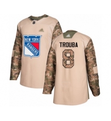 Youth New York Rangers #8 Jacob Trouba Authentic Camo Veterans Day Practice Hockey Jersey