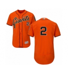Men's San Francisco Giants #2 Abiatal Avelino Orange Alternate Flex Base Authentic Collection Baseball Player Jersey