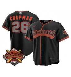 Men's San Francisco Giants #26 Matt Chapman Black 2026 Alternate Stadium Stitched Jersey