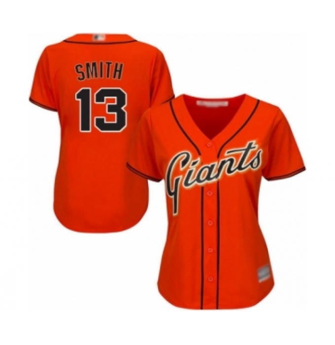 Women's San Francisco Giants #13 Will Smith Authentic Orange Alternate Cool Base Baseball Jersey