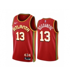 Men's Atlanta Hawks #13 Bogdan Bogdanovic 2022-23 Red Icon Edition Stitched Jersey