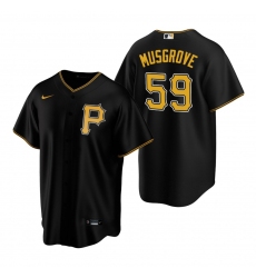 Men's Nike Pittsburgh Pirates #59 Joe Musgrove Black Alternate Stitched Baseball Jersey