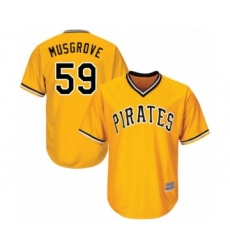 Youth Pittsburgh Pirates #59 Joe Musgrove Replica Gold Alternate Cool Base Baseball Player Jersey