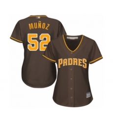 Women's San Diego Padres #52 Andres Munoz Authentic Brown Alternate Cool Base Baseball Player Jersey