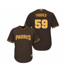 Youth San Diego Padres #59 Chris Paddack Authentic Brown Alternate Cool Base Baseball Player Jersey