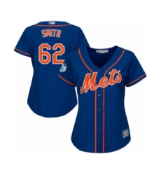 Women's New York Mets #62 Drew Smith Authentic Royal Blue Alternate Home Cool Base Baseball Player Jersey