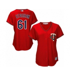 Women's Minnesota Twins #61 Cody Stashak Authentic White Home Cool Base Baseball Player Jersey