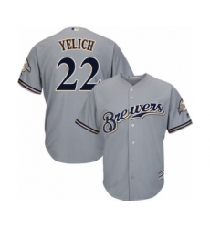 Youth Milwaukee Brewers #36 Jake Faria Authentic Grey Road Cool Base Baseball Player Jersey