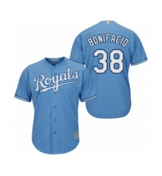 Youth Kansas City Royals #38 Jorge Bonifacio Authentic Light Blue Alternate 1 Cool Base Baseball Player Jersey