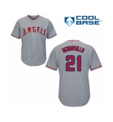 Youth Los Angeles Angels of Anaheim #21 Michael Hermosillo Authentic Grey Road Cool Base Baseball Player Jersey
