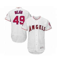 Men's Los Angeles Angels of Anaheim #49 Adalberto Mejia White Home Flex Base Authentic Collection Baseball Player Jersey