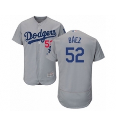 Men's Los Angeles Dodgers #52 Pedro Baez Gray Alternate Flex Base Authentic Collection Baseball Player Jersey