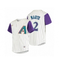 Men's Arizona Diamondbacks #2 Starling Marte Nike Cream 2020 Cooperstown Collection Alternate Jersey