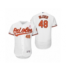 Men 2019 Mothers Day Richard Bleier Baltimore Orioles #48 White Flex Base Home Jersey