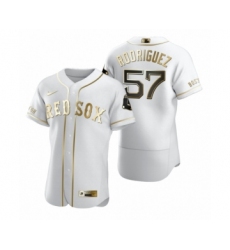 Men's Boston Red Sox #57 Eduardo Rodriguez Nike White Authentic Golden Edition Jersey