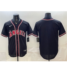 Men's Los Angeles Angels Blank 2026 Fashion Black Out Stitched Baseball Jersey
