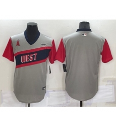 Men's Los Angeles Angels Of Anaheim Blank Grey 2021 Little League Classic Stitched Nike Jersey